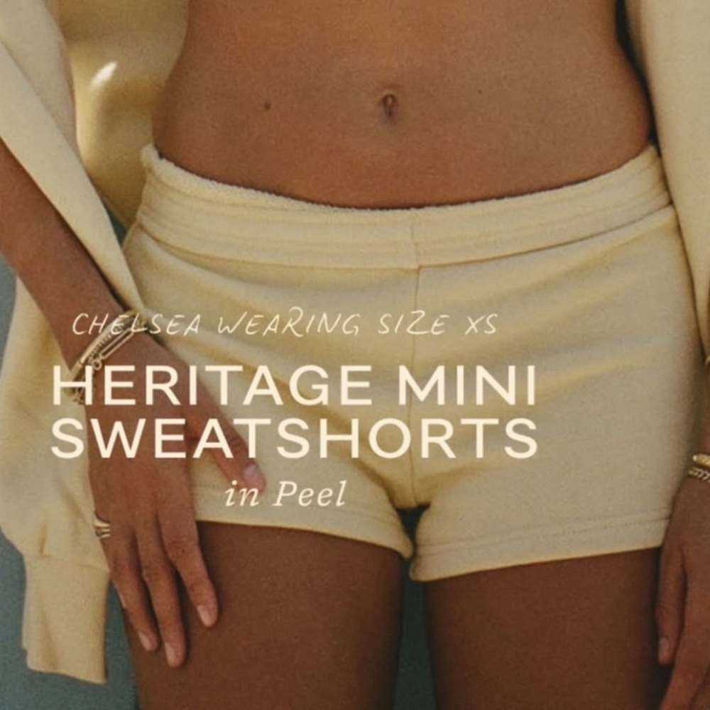 Parke Pale Yellow Women's terry cotton sweatshorts - Picture 10 of 10